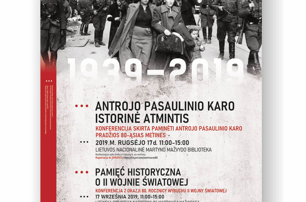 Plakat 80 rocznica wybuchu II Wojny Światowej w Wilnie