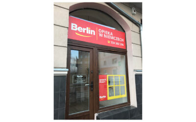 Szyld, oklejenie witryny – Berlin Opieka w Niemczech